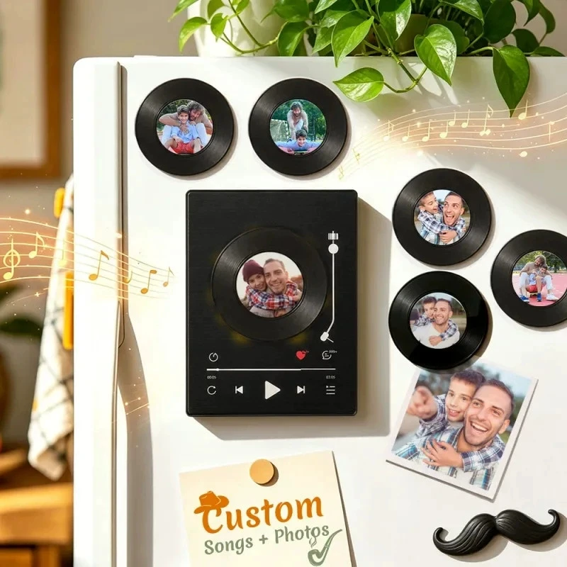 Custom Mini Vinyl Record Music Player Custom Music Fridge Magnet Jewelry Ornaments