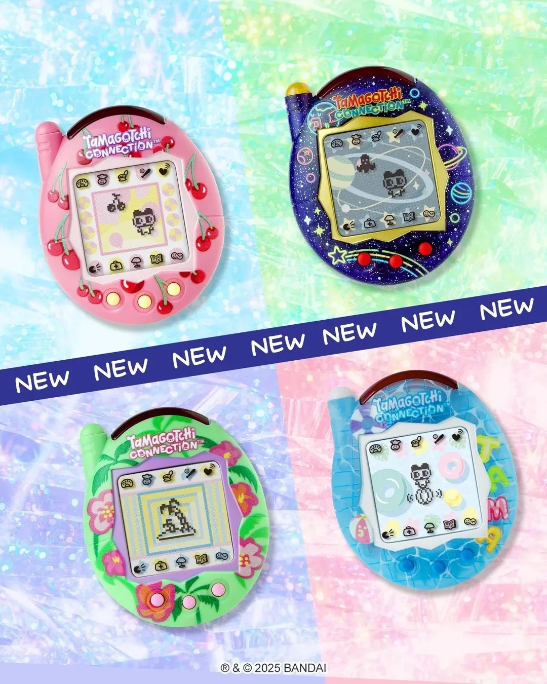 Bandai Tama gotchi Connection V3 Electronic Virtual Pet Game Blue Pool Sweet Citrus Infrared Communication Portable Interactive