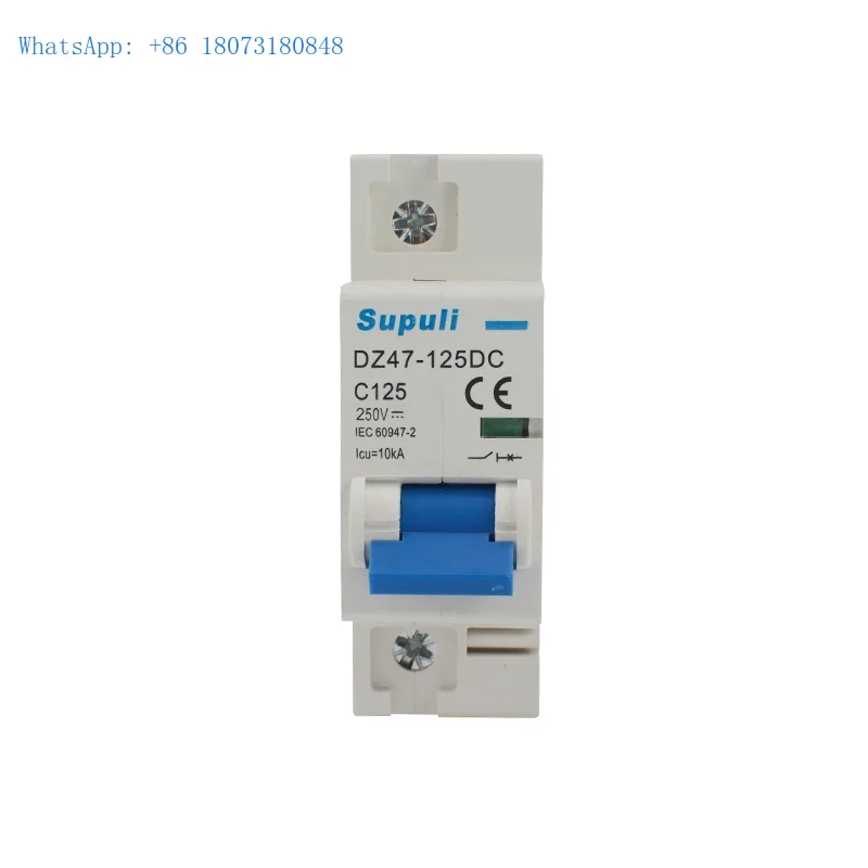 DC Circuit Breaker 1Pole 125A 250V MCB DC breaker With CE Certification