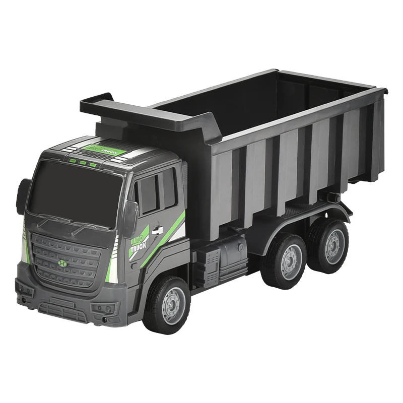 

1:32 Scale 4-Channel Remote Control LED Light Up Concrete Mixer Truck with Dumper - Kids' Engineering Vehicle for Construct Play