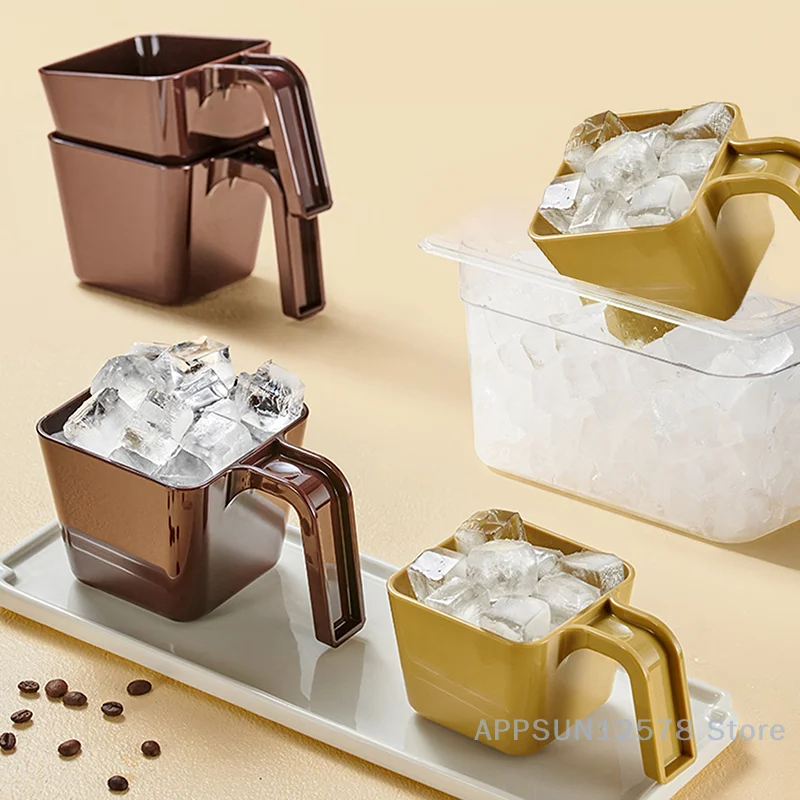 280/350/470/590ML Ice Scoop Ice Shovel Plastic Square Ice Shovel Measuring Cup Coffee Shop Ice Shovel Gadget