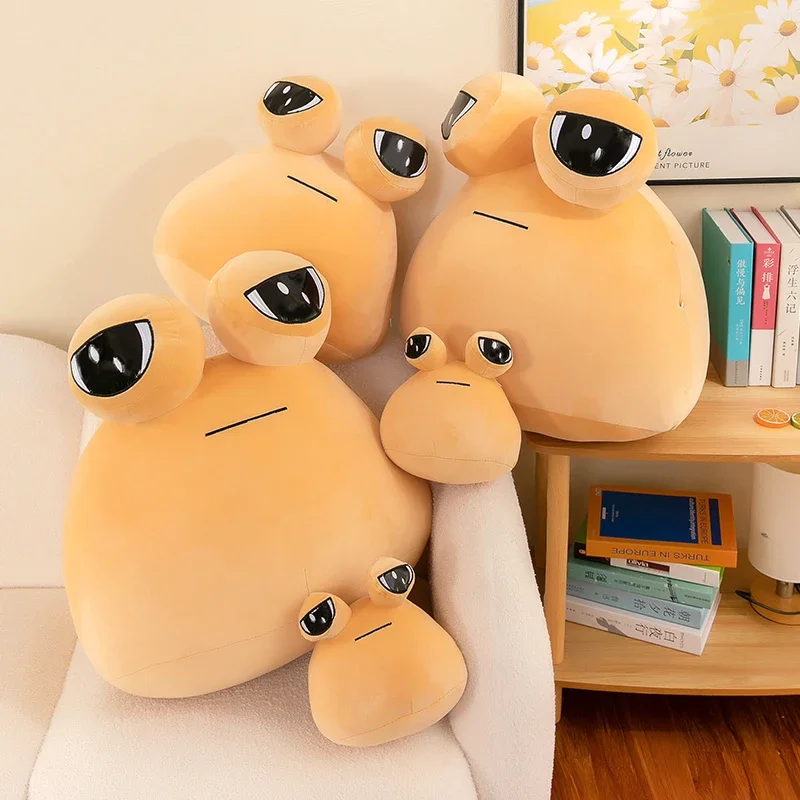 22/30/40/55cm My Pet Alien Pou Big Size Plush Toy Kawaii Alien Pet Dolls Cute Pou Stuffed Toys Soft Pillow Animal Gifts for Kids