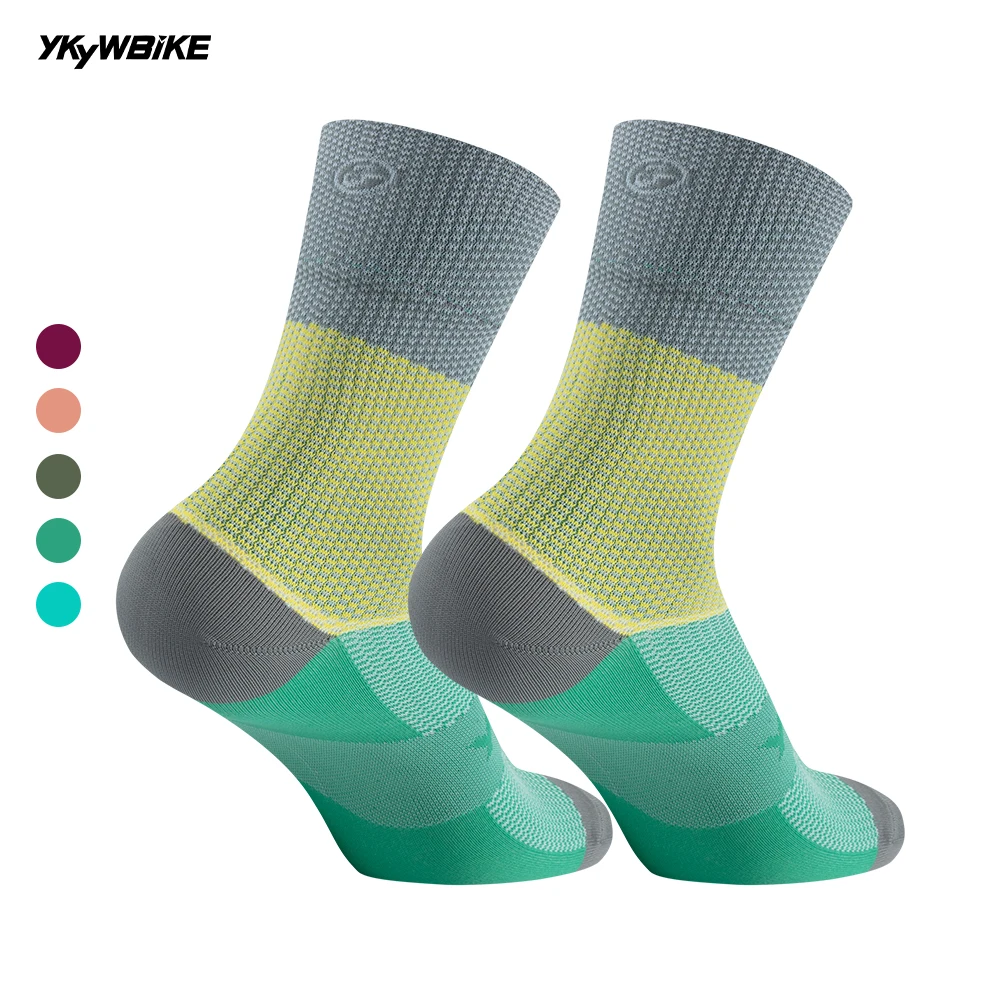 YKYWBIKE Cycling Socks Unisex High quality professional breathable road cycling socks running outdoor cycling competition socks