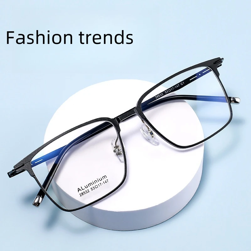 FIRADA Fashion Square Glasses Retro Comfortable Aluminum Magnesium Eyewear Luxury Prescription Eyeglasses Frame For Men 28532SF