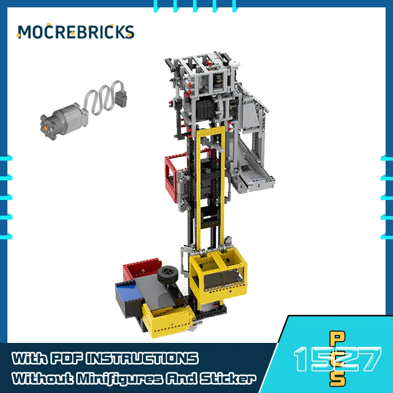 

Строительные блоки MOC, модуль GBC, механический лифт, мотор, машина, технология, кирпичи, сделай сам, сборочные игрушки, головоломки, креативные подарки