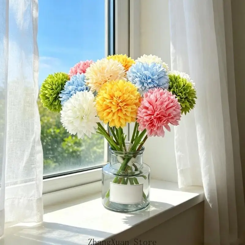 Künstlicher Blumenzweig in verschiedenen Farben, 12-teiliges Set für Vasenpräsentation, Regalakzent, Fenstergestaltung und – Detail 9