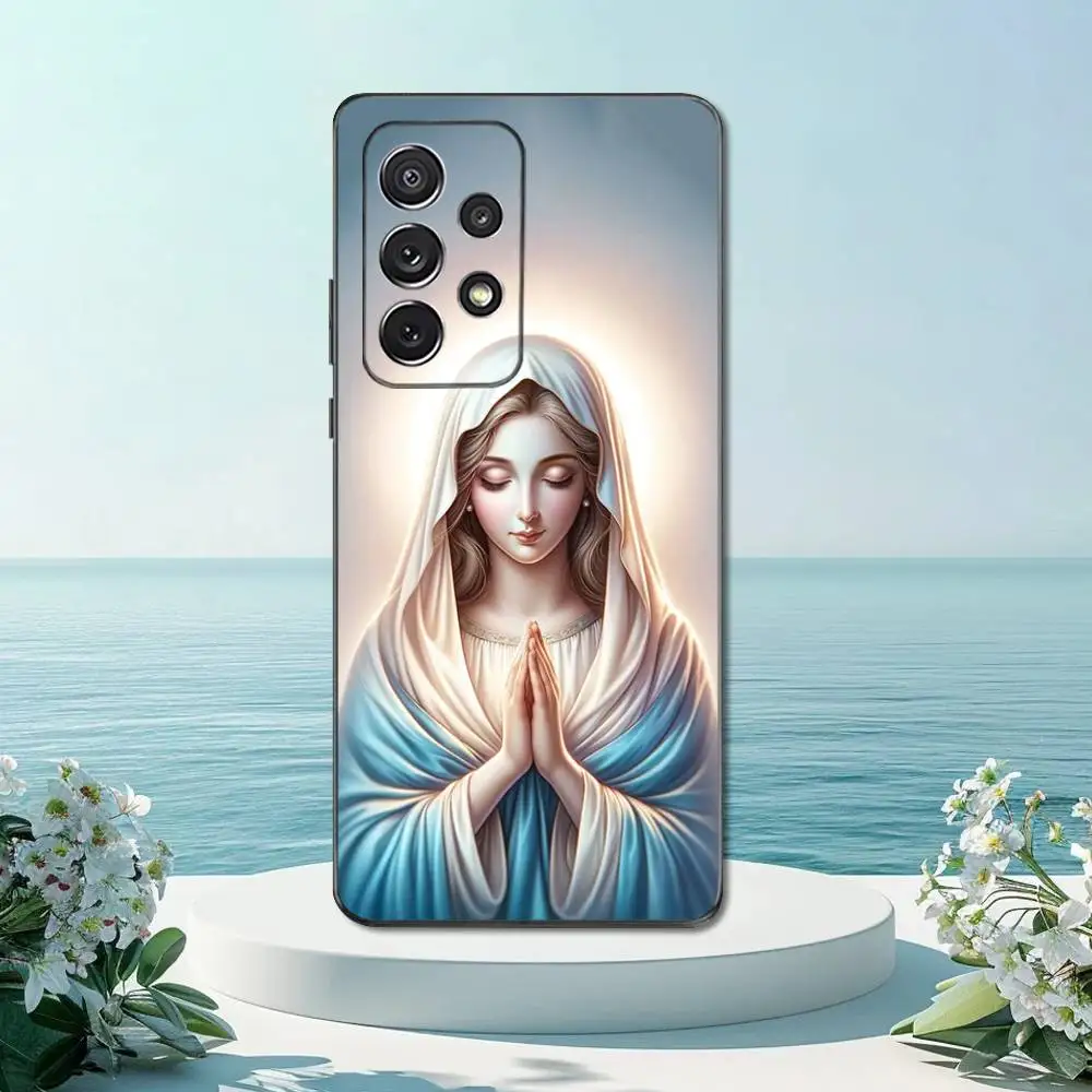 Virgin De Guadalupe Art Phone Case For Samsung S22,S21,S20,S10,S9,S25,S24,S23,Ultra,FE,Plus,Lite,Soft Silicone Black Cover