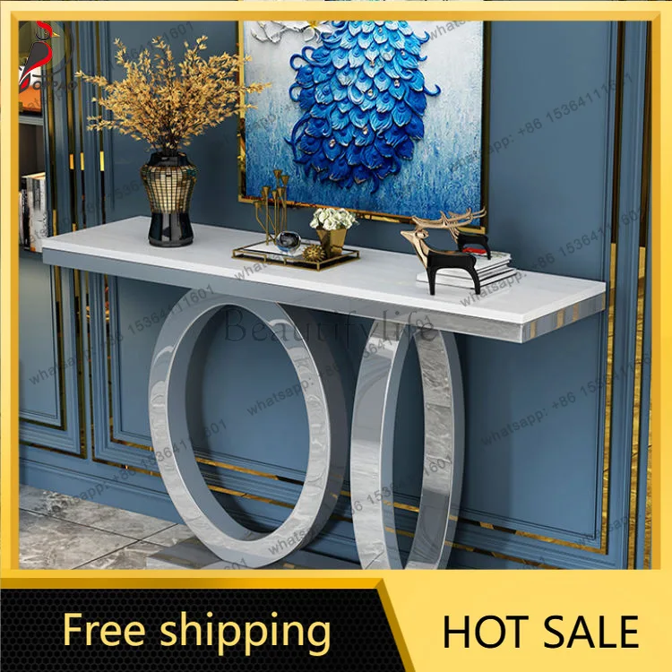LS Light Luxury Slate Entrance Platform Italian Marble Modern Simple Wall Entrance Slate End View Platform