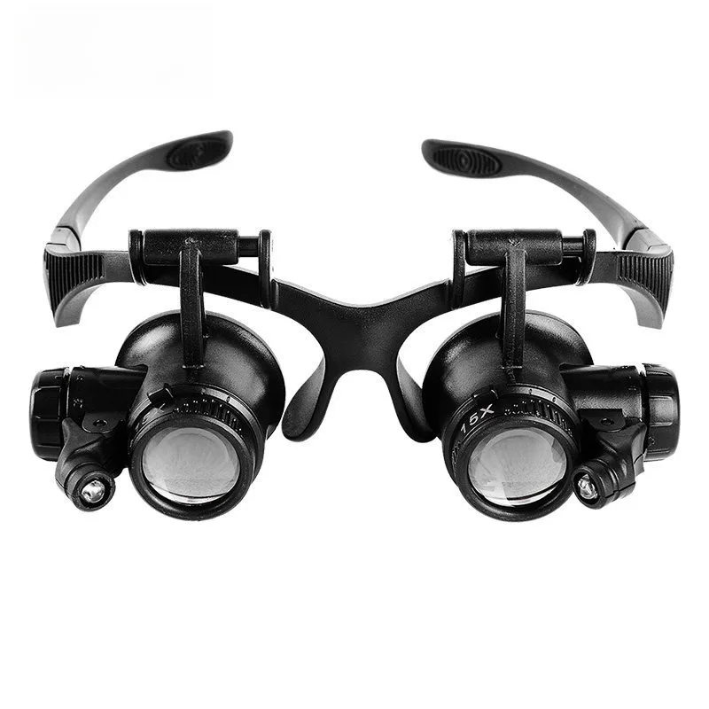 Head-mounted Magnifying Glass Glasses Type High Power High Definition Maintenance with Lamp Watch Special Tool