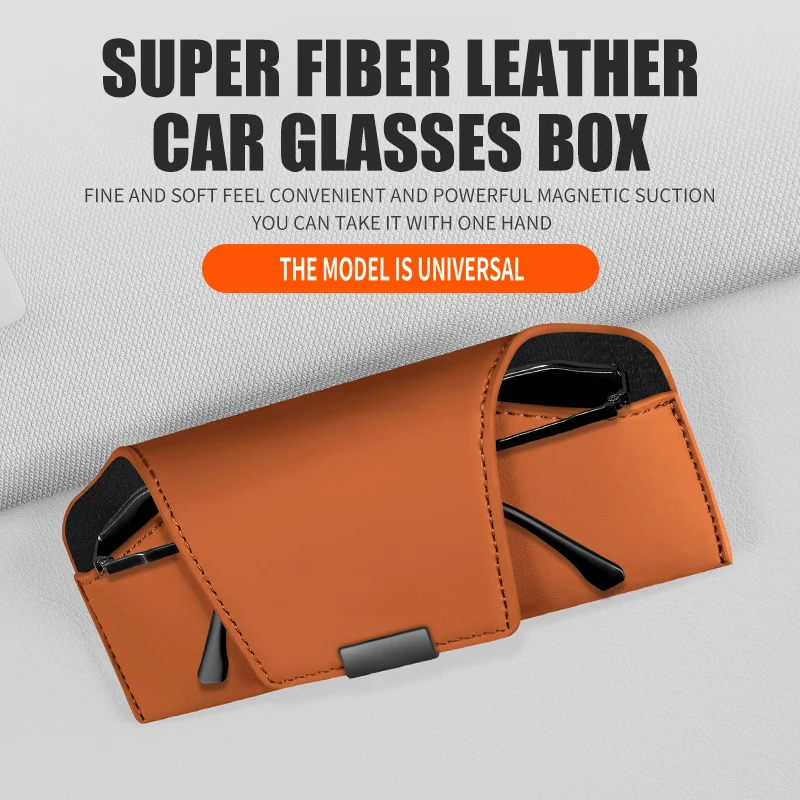 

Premium Car Eyewear Organizer | Handcrafted Nappa Leather | Dustproof Lining | Magnetic Flip Top
