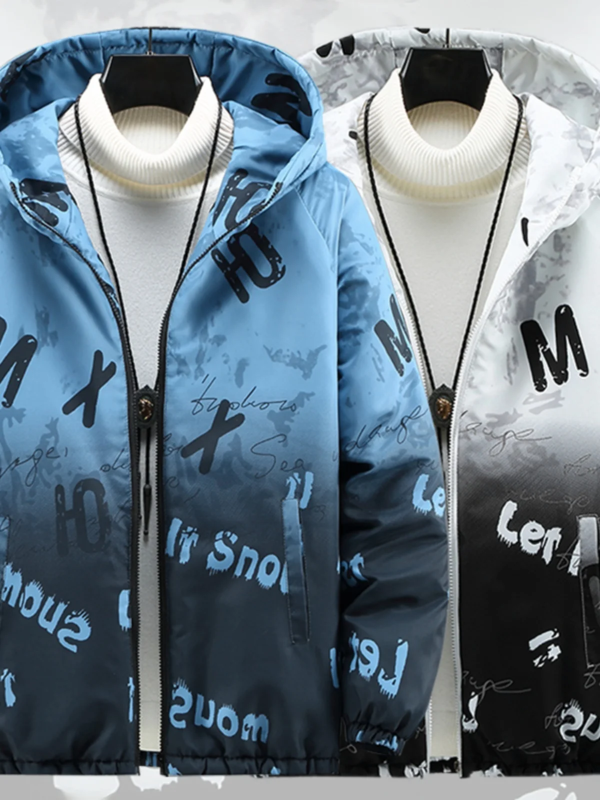 سترة قطنية جديدة للرجال خفيفة الوزن بمقاسات كبيرة مع غطاء للرأس وبطانة من ألياف البوليستر بأسلوب حضري عصري رقيق للمراهقين وال...