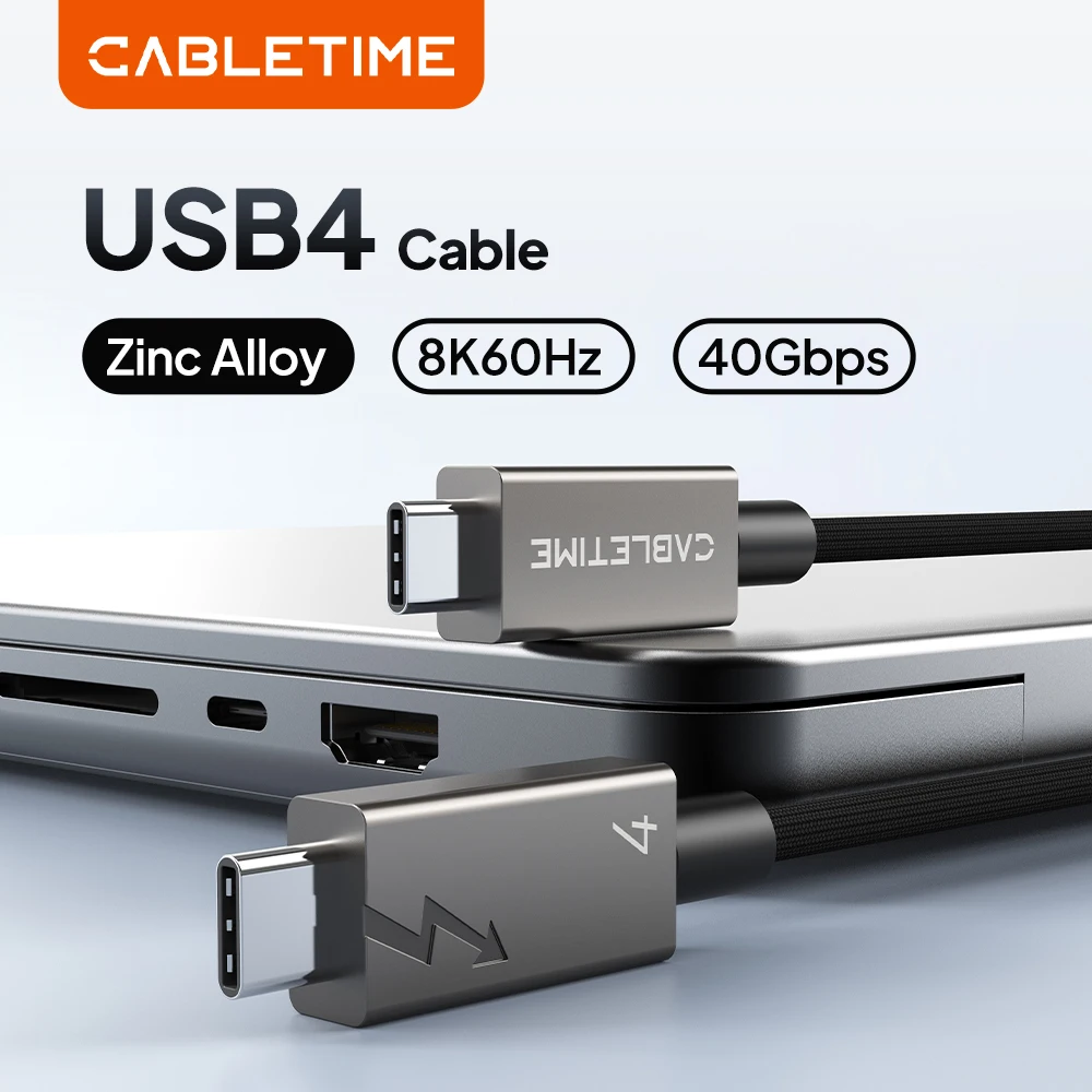 cabletime-usb-4-cable-pd240w-40gbps-8k-60hz-compatible-for-ipad-macbook-pro-iphone-cable-type-c-to-type-c-fast-charging-cable