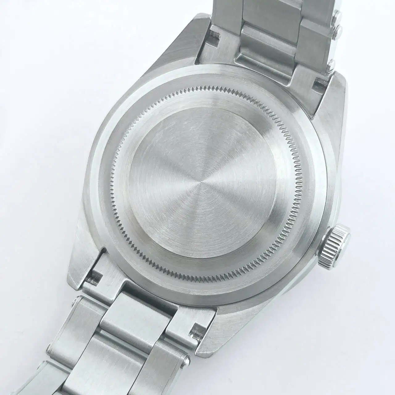 NEITON 39mm EXP 24 horas moldura fixa NH34 NH35 NH36 NH38 caixa de relógio de vidro safira pulseira sólida caixa de aço inoxidável