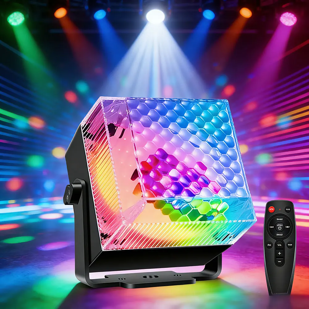 

RGB LED Party Lights Sound Activated Disco Ball Stage Lamp with Strobe Effect USB Powered Color Changing Night Light for KTV Bar