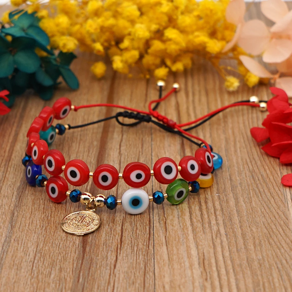 GO2BOHO Bracelet For Women Turkish Eye Bracelets Charms Jewelry Adjustable Nazar Boncuklu Bileklik Pulseras Lucky Armbanded