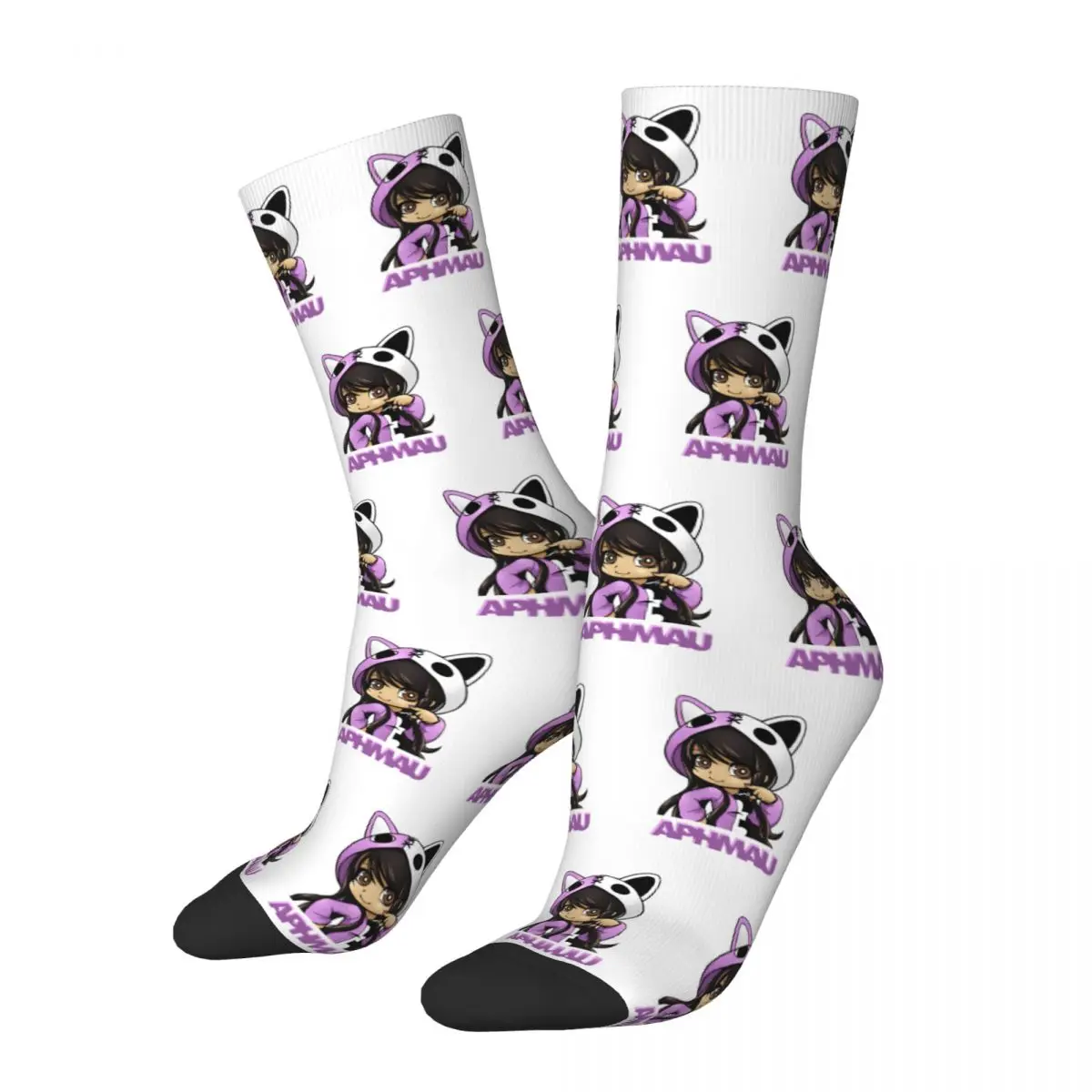 Fashion Men's Socks Casual Aphmau Sock Polyester Cartoon Anime High Quality Women's Sock Spring Summer Autumn Winter