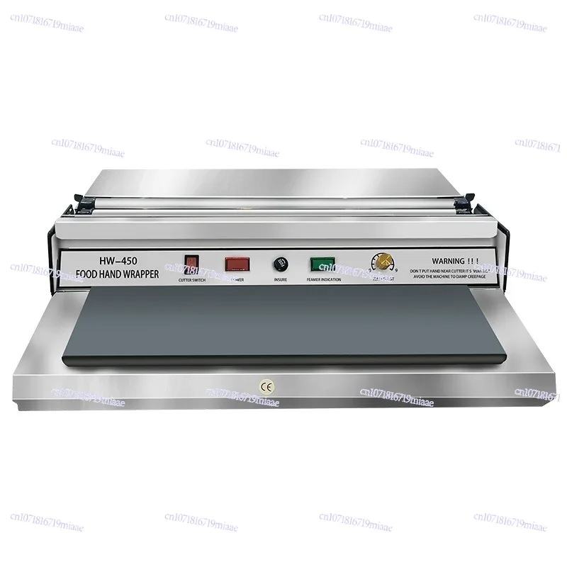 

HW450 commercial stainless steel food fruit sealing and cutting machine supermarket machinery plastic wrap sealing machine