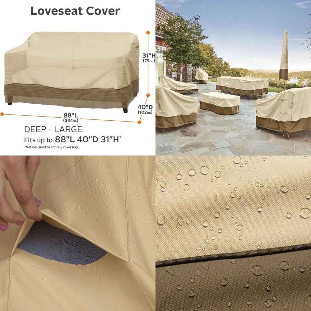 

Чехол для садовой мебели Veranda 88, водонепроницаемый, для дивана и кресла, защита для глубокой мебели для отдыха