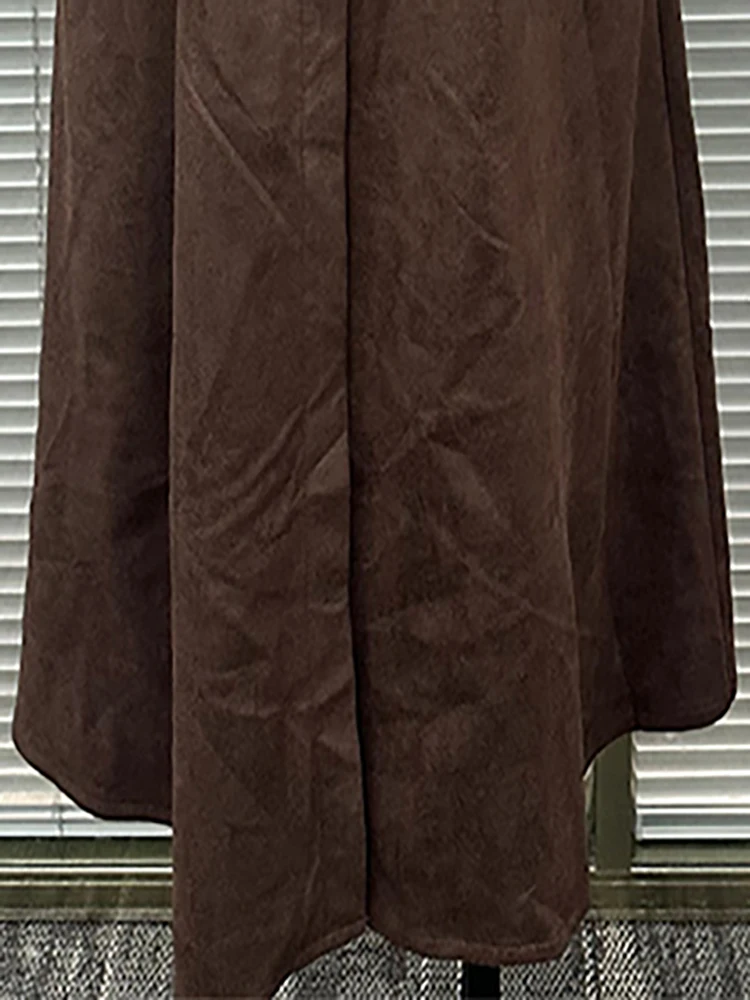 فستان نسائي للربيع والخريف بأكمام طويلة غير رسمي مصنوع من مادة البوليستر 2026 بياقة عصرية جديدة وصدر واحد