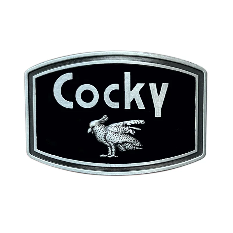 Retro Casual Zinc Alloy 'COCKY' Belt Buckle - Fashionable And Stylish Belt Clasp