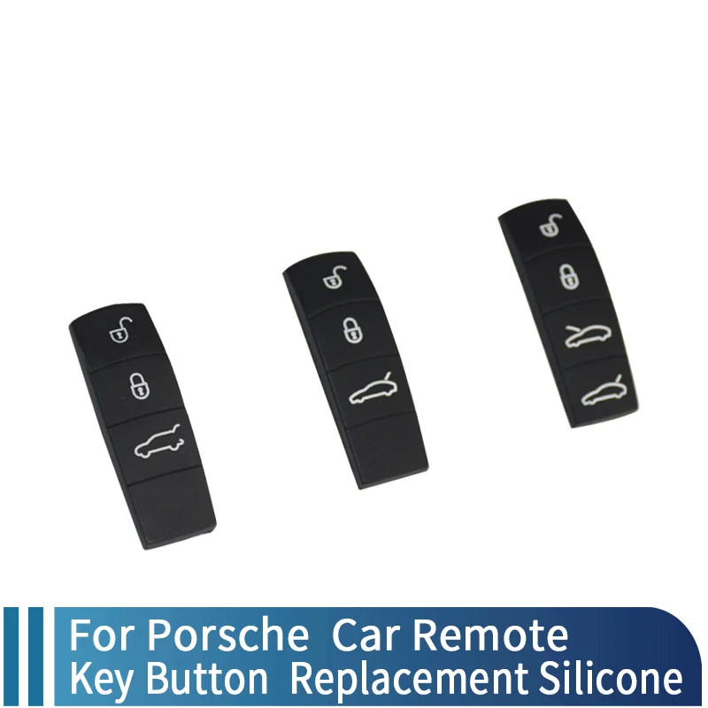 For Porsche Boxster Cayenne Cayman Macan Panamera 911 Car Remote Key Button  Replacement Silicone Key Button Pad