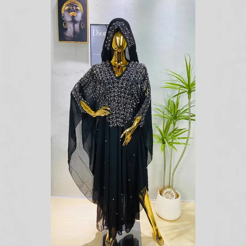 

Abayas for Women Dubai Luxury 2024 Chiffon Boubou Muslim Fashion Dress Caftan Marocain Wedding Party Occasions Djellaba Femme