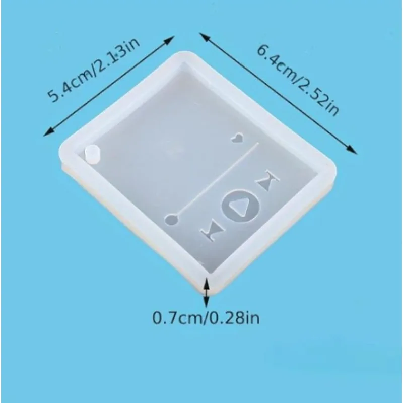 لتقوم بها بنفسك مشغل موسيقى المفاتيح الديكور قالب من السيليكون مشغل الوسائط MP3 الراتنج الايبوكسي قالب الصب اليدوية أداة للحرف اليدوية صنع المجوهرات