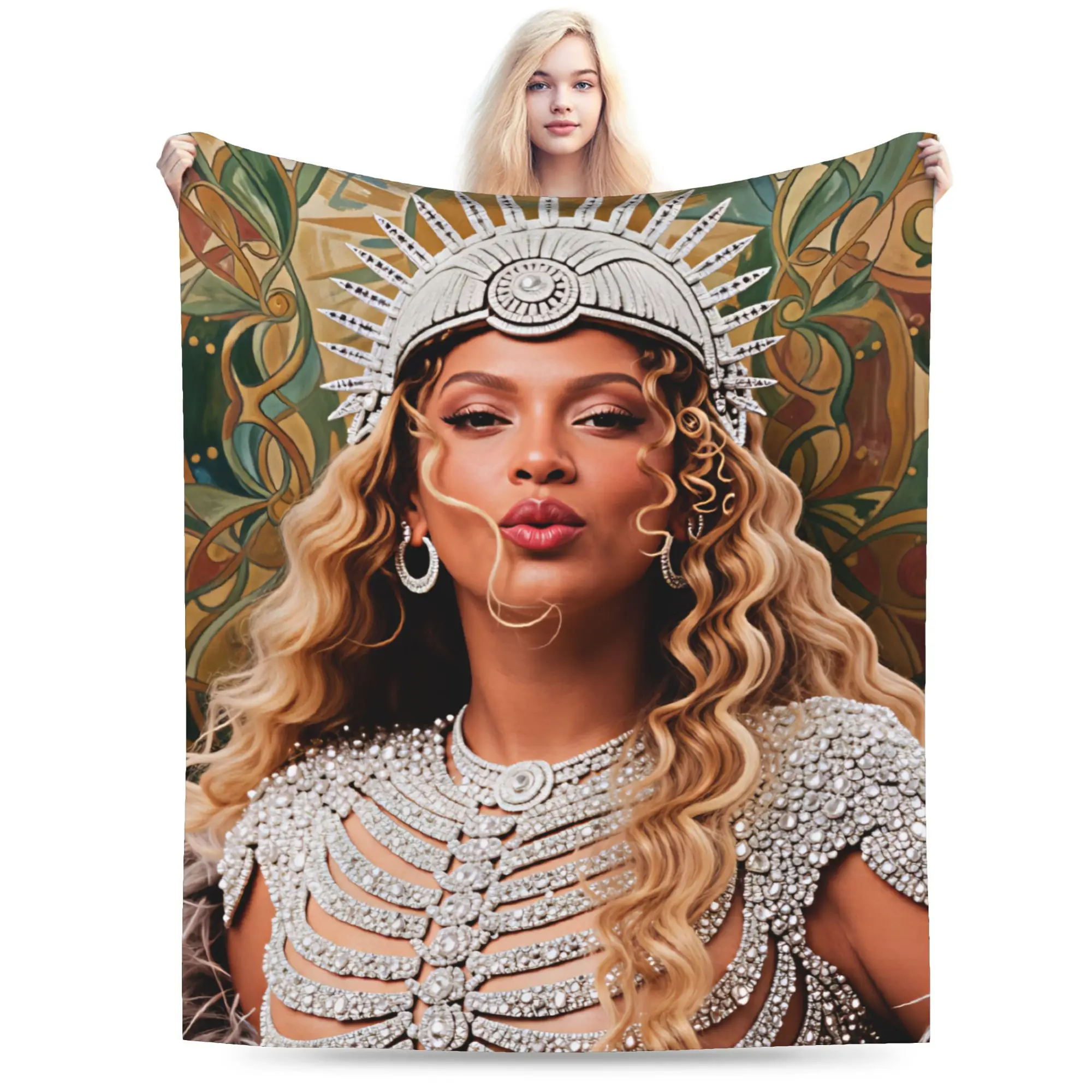 Pop Music Beyonce  Warm Blanket  Child Plush Bedding Throws Aesthetic Couch Chair Flannel Bedspread Sofa Bed Cover