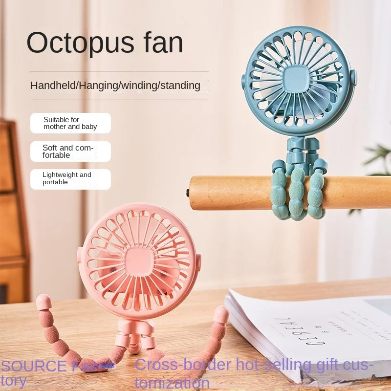 

Baby Stroller Electric Fan Hand Rechargeable Portable Small Folding Fans Mini Ventilator Silent Table Outdoor Cooler Neck Fan