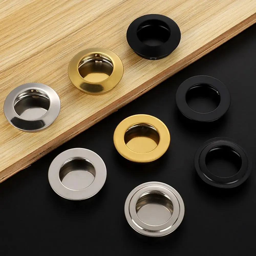 มือจับประตูตู้35มม. ลูกบิดตู้เสื้อผ้าลิ้นชักวงกลมสแตนเลสที่มองไม่เห็นอุปกรณ์ perabot rumah