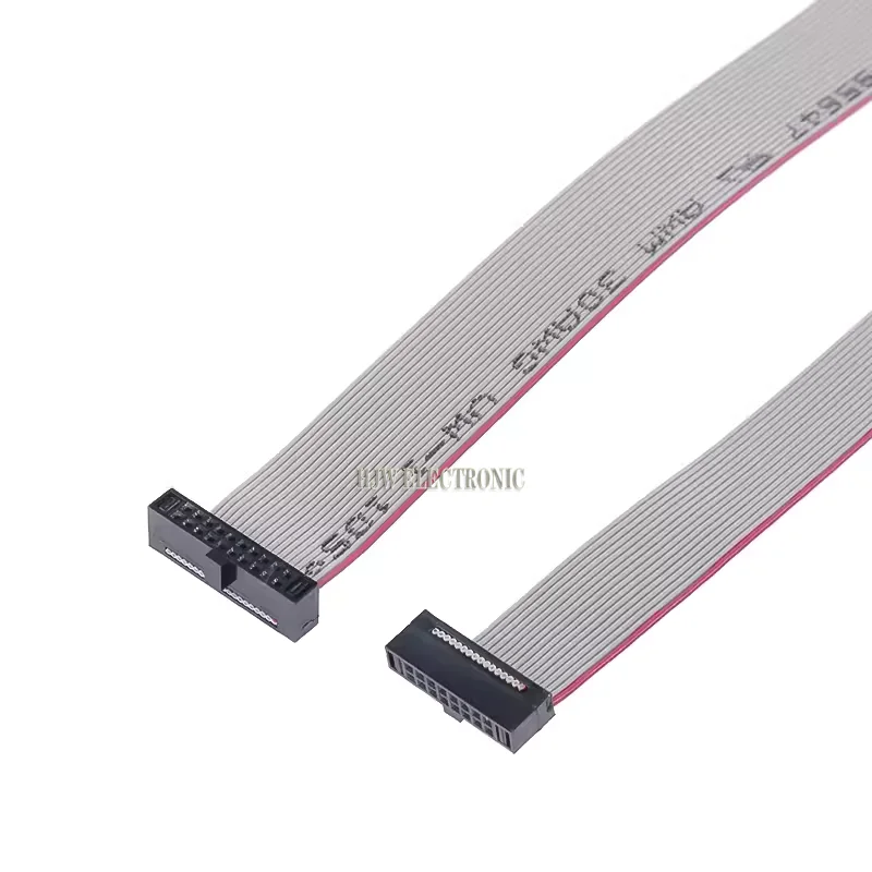 2pcs 1.27MM Pitch FC-6/8/10/12/14/16/20/24/26/30/34/40/50P Pin 20cm AVR Download Cable FC Gray Flat Ribbon Data IDC Connector