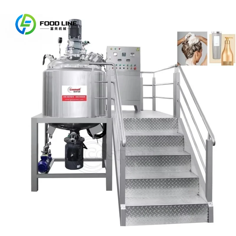500L Fully Automatic Vacuum Emulsifying Homogenizer, Custom 850kg Industrial Machine for Cosmetic Cream and Ointment Production