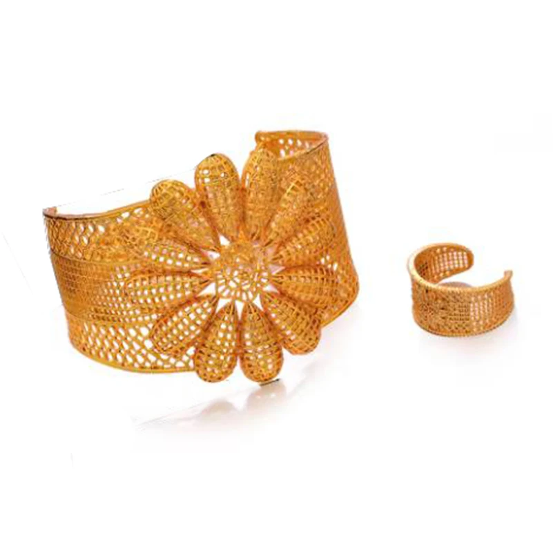 Luxury Gold Color Bangles For Women Dubai Ethiopian Wedding Bangles African Jewelry Arab Middle East Can Open