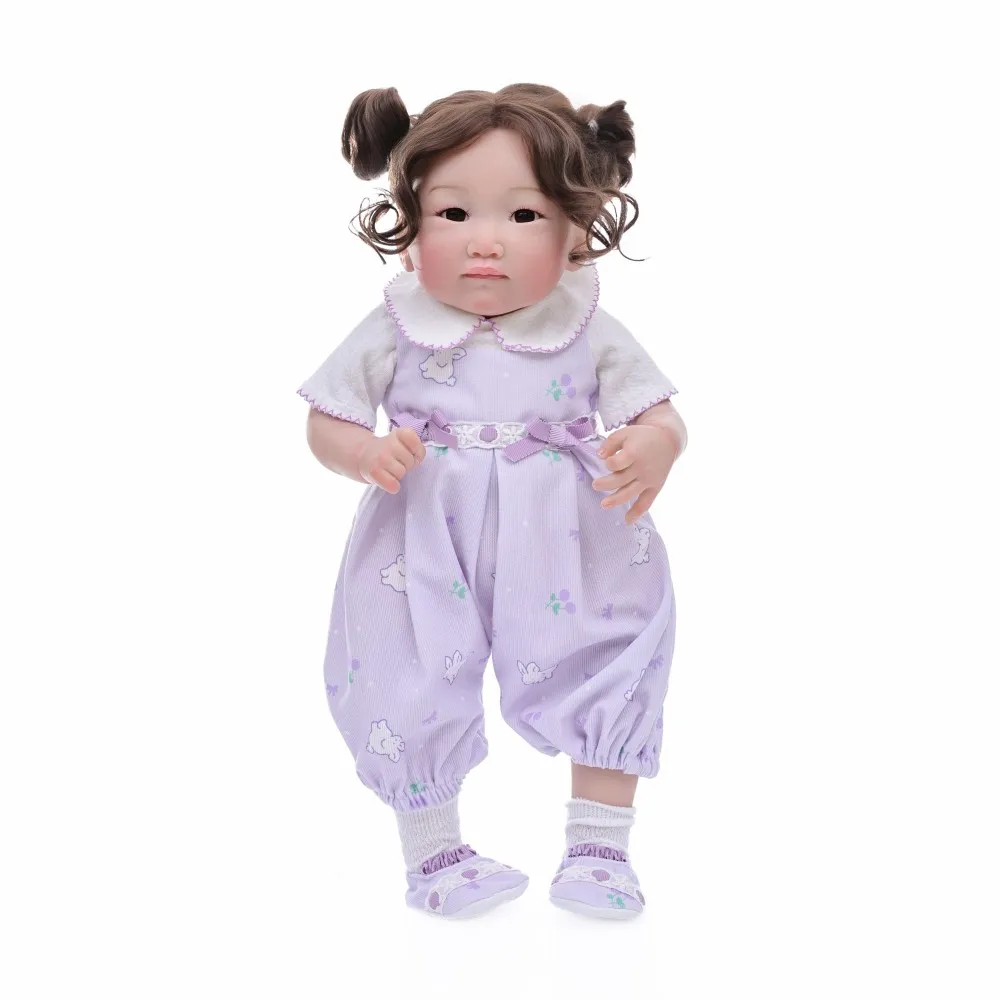 Cloveray 22 pollici Originale Realistico Reborn Baby Doll Carino Realistico Vinile Bambola di Stoffa Del Vinile Fatto A Mano Giocattolo Originale Del Capretto Regalo di Natale