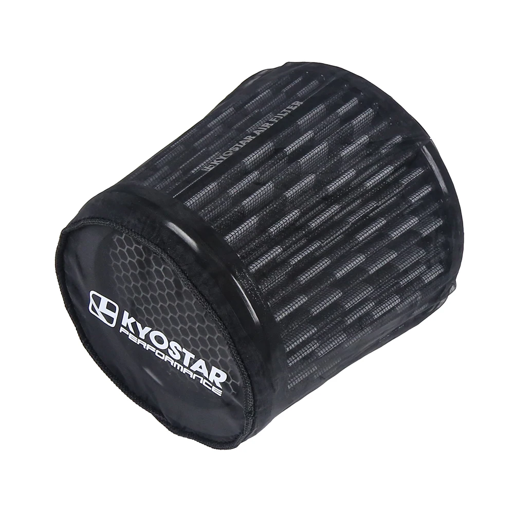 

Universal Carbon Fiber Pattern 3" Inch 76mm Air Intake Cone Filter + Filter Cover