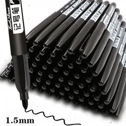 Permanent Marker Pen Fine Point 1.5 mm Fiber Tip Black Blue Red Waterproof Ink Color Pens Stationery School Supplies