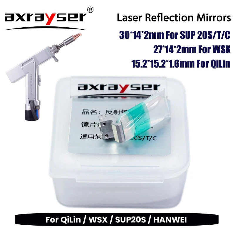Espelhos Refletores com Suporte Laser Portáteis Wsx Sup Qilin Hanwei Soldador Cabeça de Corte Colimação Lente Reflexiva com Suporte 30x14x2 mm
