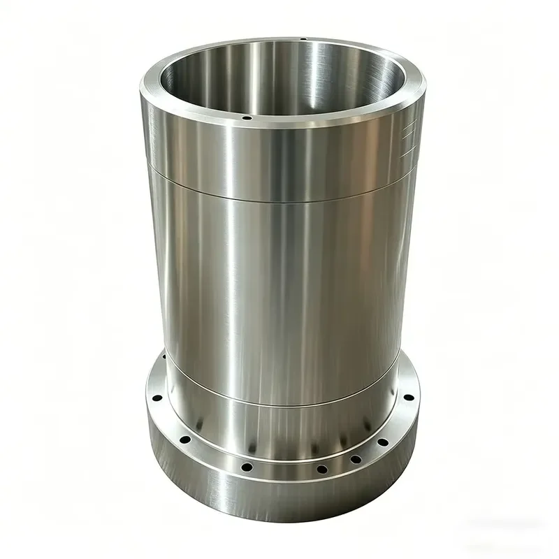 Custom CNC Machined Flanged Sleeve for Machine Tool OEM Parts Drawing Based Industrial Mounting Component