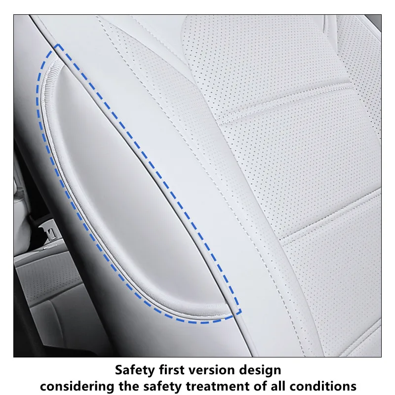 For Tesla Model 3 Y Seat Cover Nappa Leather OEM Design Half Set Cushions Front Row Rear Row Car Modified Interior Accessories