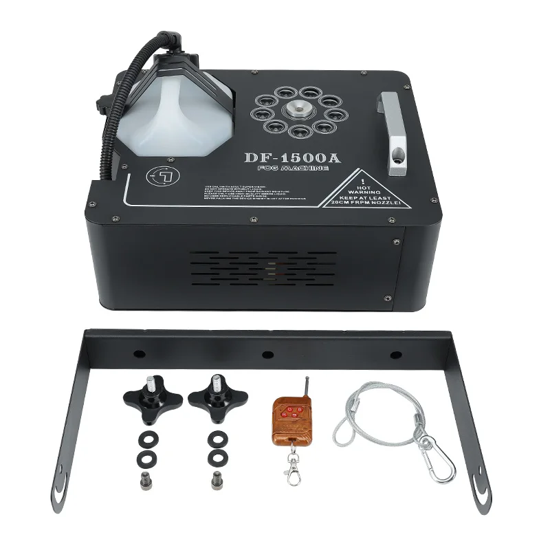 1500W Light Emitting Diode Smoke Machine 9pcs Light Emitting Diode Light Vertical Air Column Smoke Machine