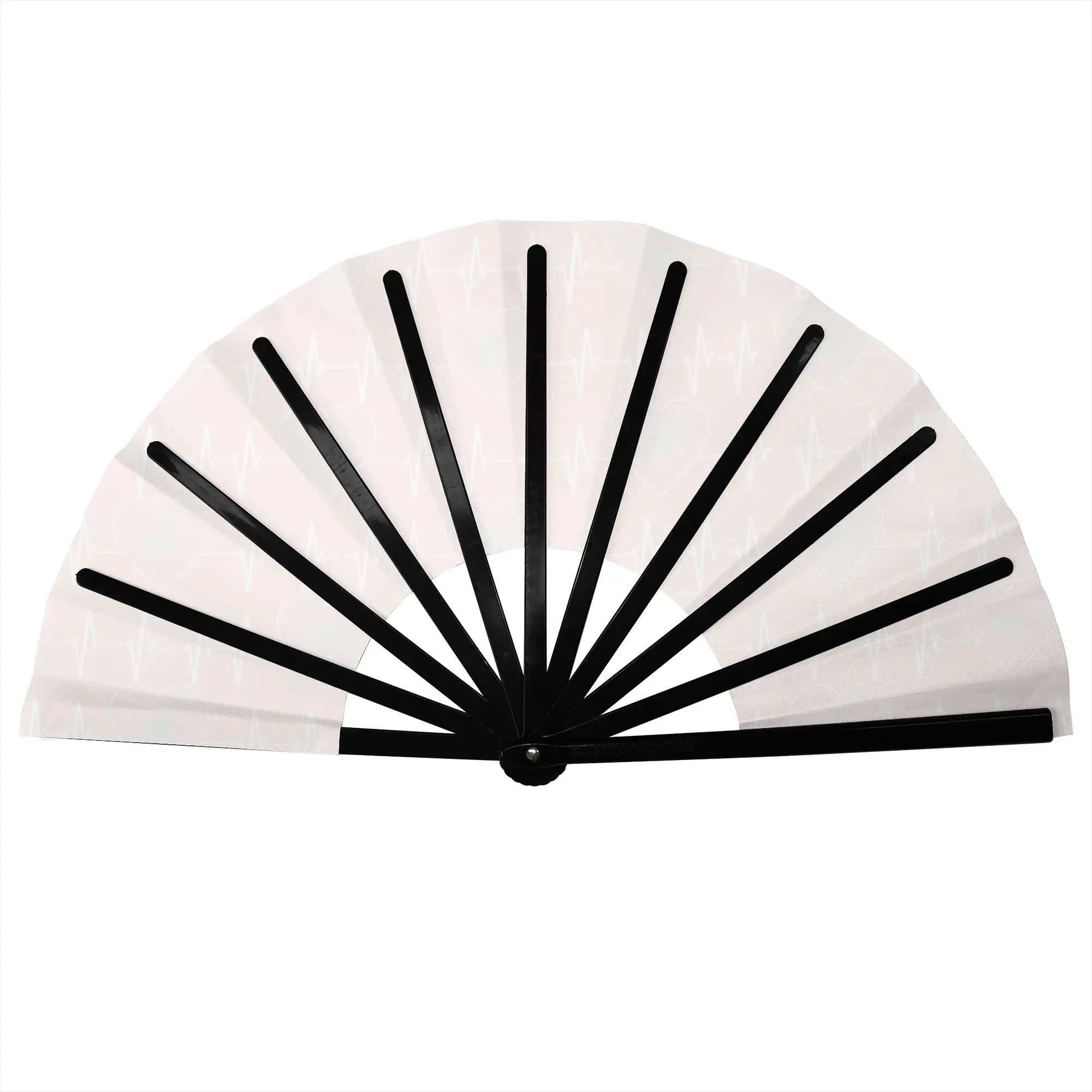 Heartbeat Morocco Country Flag Folding Hand Fan Moroccan Heart Family Polyester Fabric Fan Cool Summer Accessory Decorative Fans