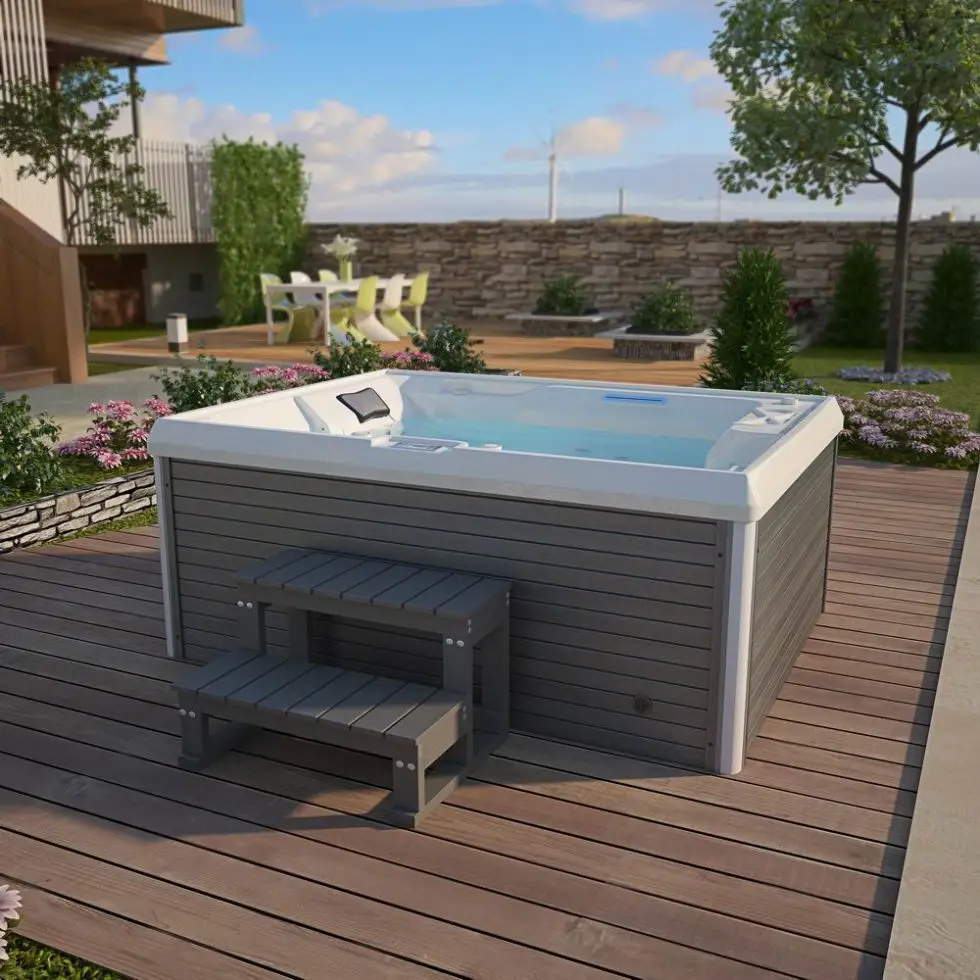 Intelligent Modern Design Outdoor 3-Person Hot Tubs for Garden Massage Spa