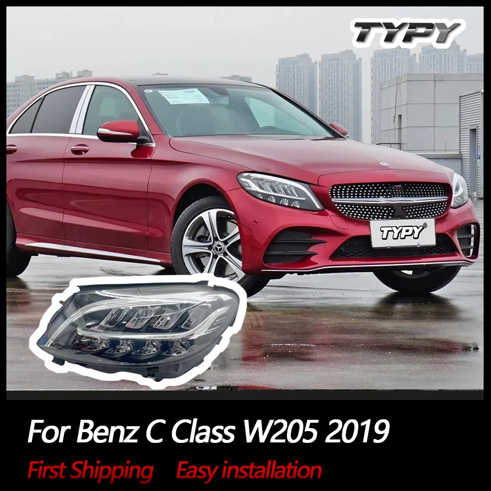 

TYPY New LED Headlight Upgrade Modified Full Head Lamp For Benz C Class W205 2019 Turn Signals Daytime Running Lights