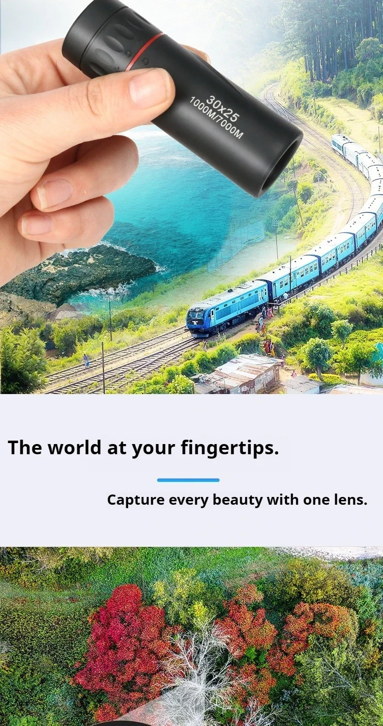 Certified Small Monocular Portable Mini Telescope Low Light Outdoor Travel Camping Telescope Outdoor High Definition Camping