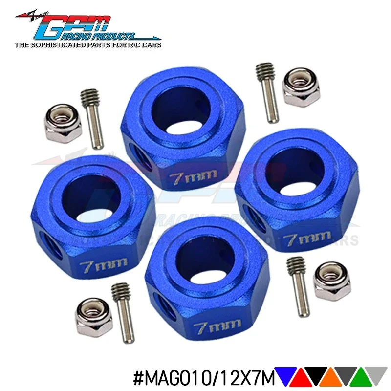 GPM Parts 12mm Metal Hex Adapter Thickness 7mm AR310779 for ARRMA GRANITE BIG ROCK SENTON 1/10 RC Model Car