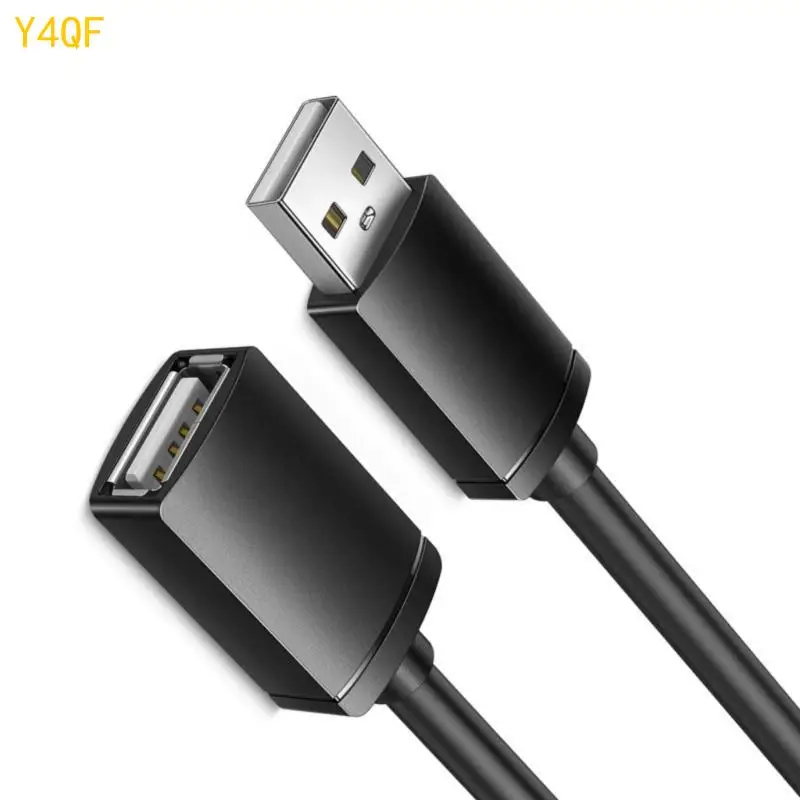 y4qf متانة USB2.0 تمديد الكابل الذكور إلى الإناث يضمن نقل البيانات السريعة لمختلف الأجهزة المرنة والمقاومة للارتداء