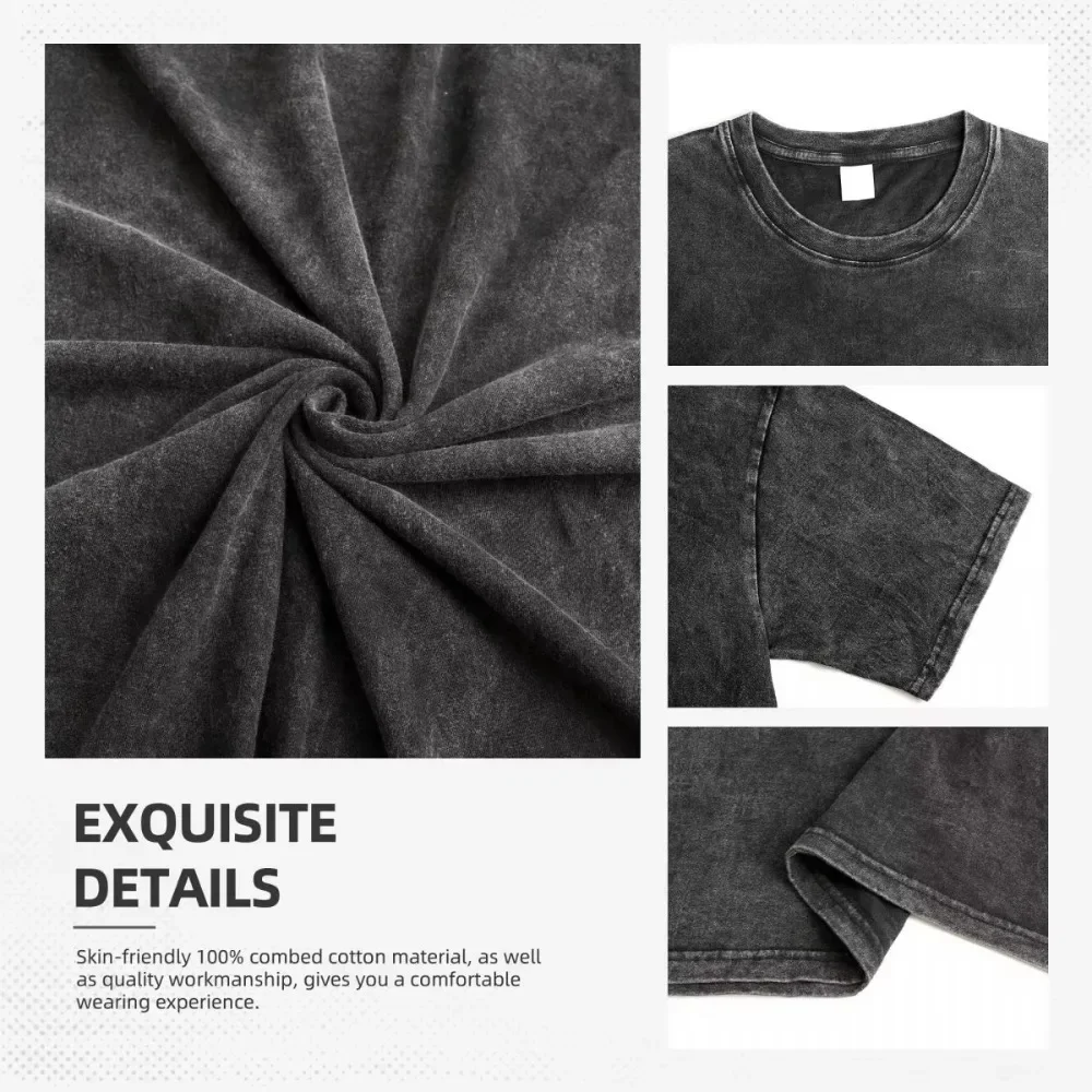 أنيمي الغوغاء النفسي الجرافيك غسلها تي شيرت الرجال النساء الشارع الشهير Harajuku خمر القطن تي شيرت الصيف قصيرة الأكمام عادية تي شيرت