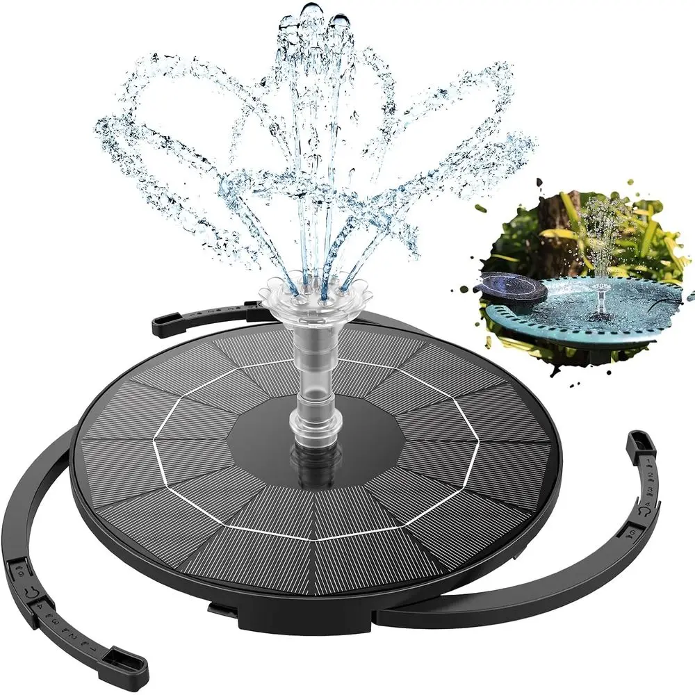 

3.5W Outdoor DIY Water Feature for Bird Bath Fountain with Multiple Nozzles, Suitable for Powered Water Gardens, Ponds, Fish Tan