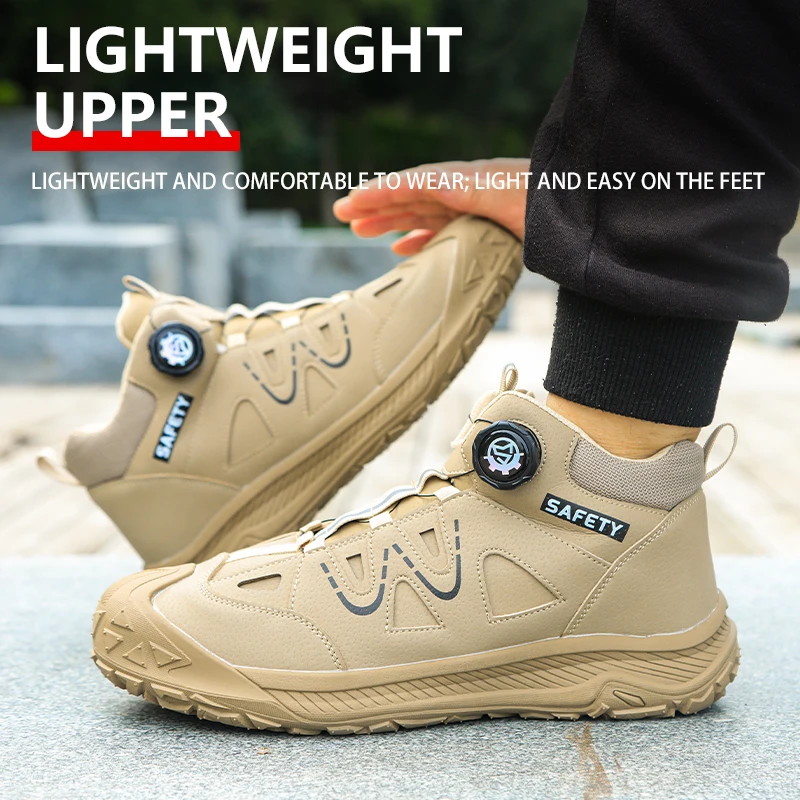 2026 Outdoor-Arbeitssicherheitsstiefel, durchtrittsichere, stoßfeste Stahlkappenschuhe, industrielle Schutzschuhe, Sicherheitsschuhe, Arbeitsschuhe – Detail 9