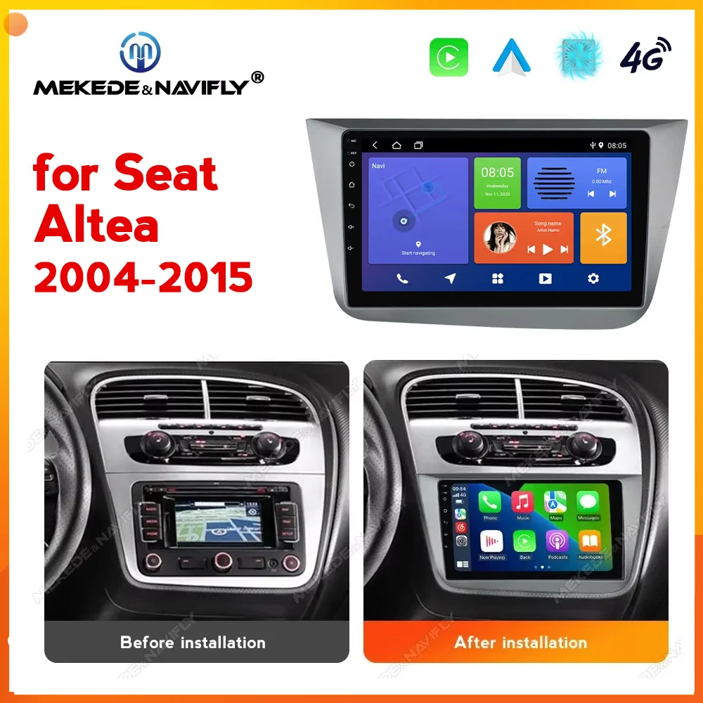 

Android Auto 2din Car Radio for Seat Altea XL Toledo 2004-2015 Carplay Multimedia Player GPS Navigation Touch Screen Stereo WIFI